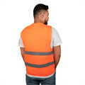 Жилет сигнальный светоотражающий С НАНЕСЕНИЕМ ЛОГОТИПА, 2СОП, плотность 60 гр./кв.м., цвет - оранжевый (Китай) 10055